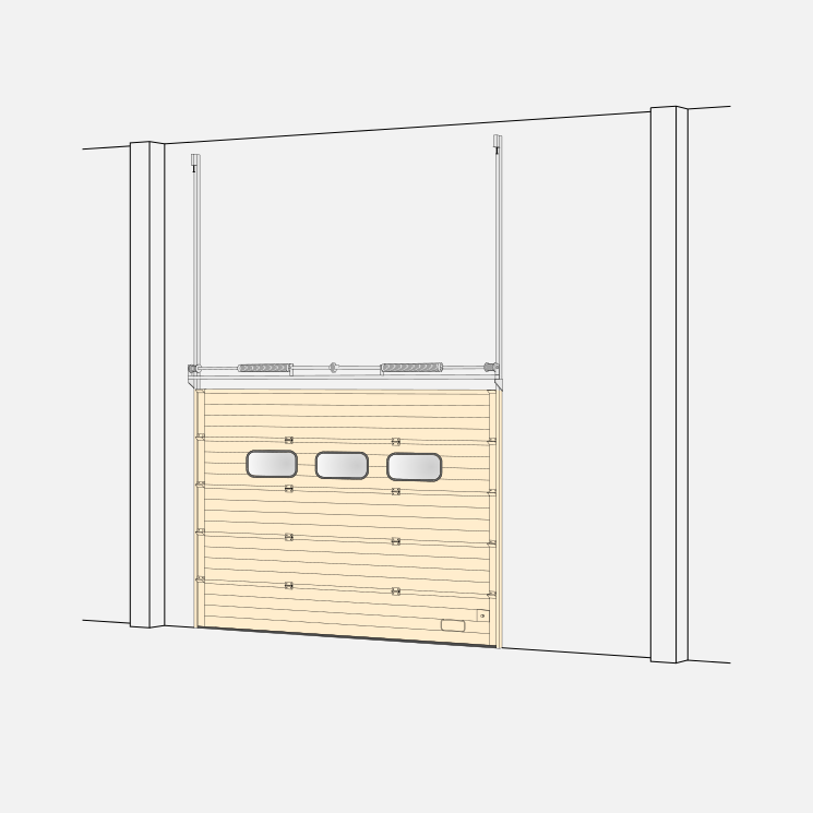 Vertical-Lifting Fitting Sectional Door (VL)